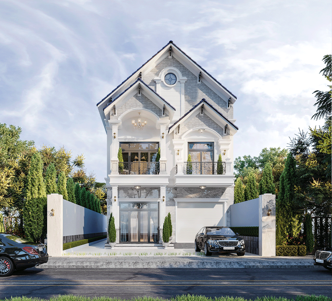 Mẫu biệt thự vườn mái Thái 2 tầng đẹp tại Bình Phước 