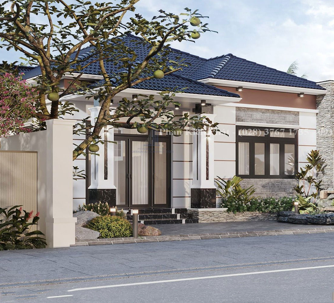 Biệt thự vườn mái Nhật 10x17m tại Long An