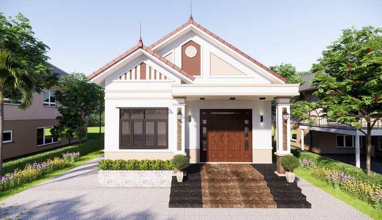 Mẫu nhà cấp 4 mái Thái đơn giản 